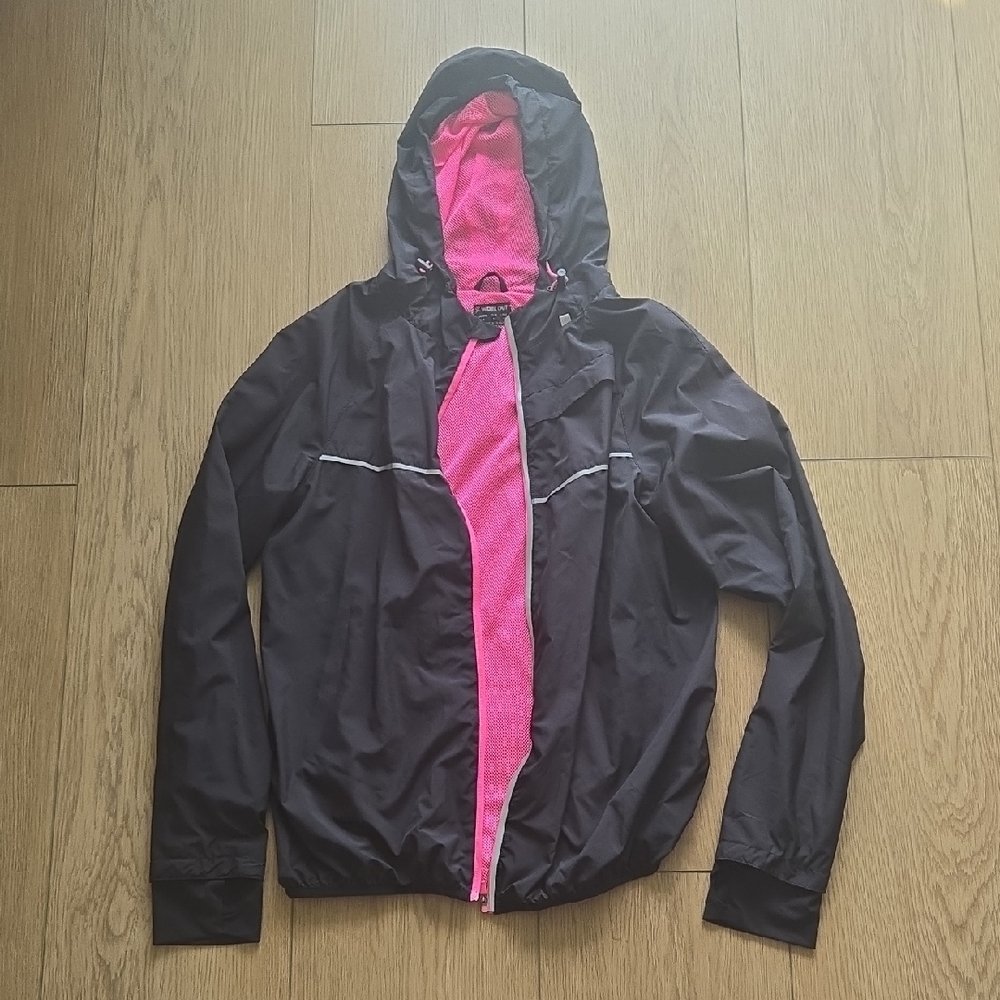 Black and Pink Work Out Hooded Jacket